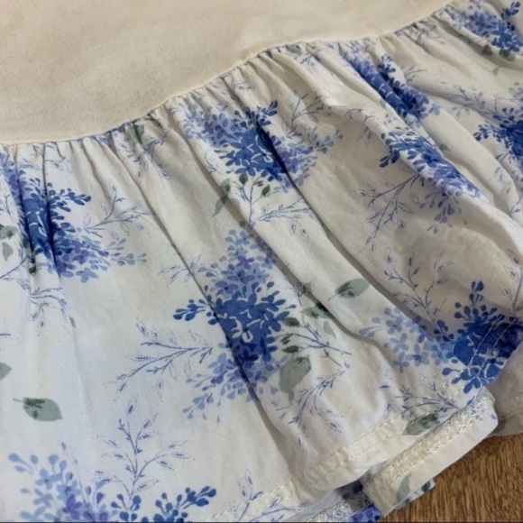 Gap Kids White and Blue Cotton Oversized Top - Picture 6 of 6